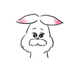 fluffy pink bunny sticker #8967248