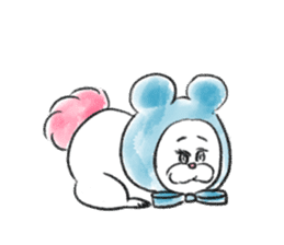fluffy pink bunny sticker #8967250