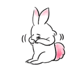 fluffy pink bunny sticker #8967251