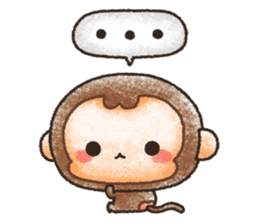 Charming monkey sticker #8967520