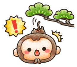 Charming monkey sticker #8967522