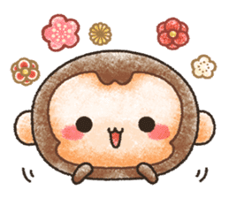 Charming monkey sticker #8967526