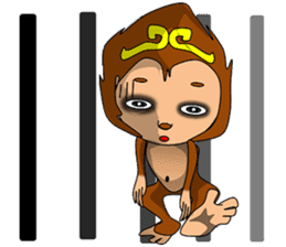 The Ganbare, monkey sticker #8969592