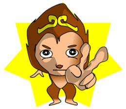 The Ganbare, monkey sticker #8969607