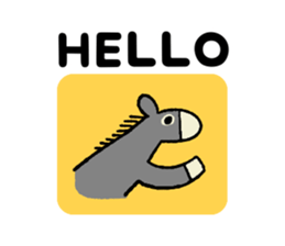 The donkey & the kid sticker #8969776