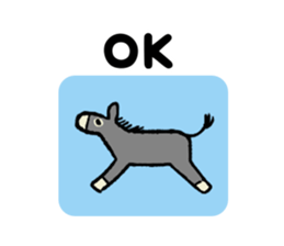 The donkey & the kid sticker #8969784