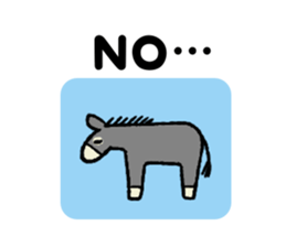 The donkey & the kid sticker #8969785