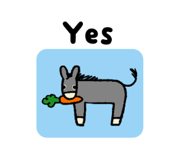 The donkey & the kid sticker #8969786