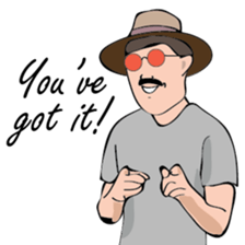 Uncle Oh speaks English sticker #8970860