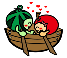 Watermelon guy & Apple Lady-Dating sticker #8970981