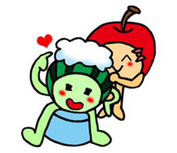 Watermelon guy & Apple Lady-Dating sticker #8970985