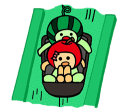 Watermelon guy & Apple Lady-Dating sticker #8970992