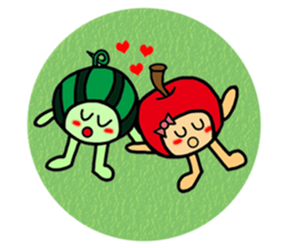 Watermelon guy & Apple Lady-Dating sticker #8970999