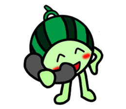 Watermelon guy & Apple Lady-Dating sticker #8971002