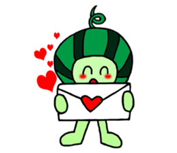 Watermelon guy & Apple Lady-Dating sticker #8971006