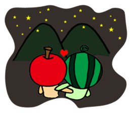 Watermelon guy & Apple Lady-Dating sticker #8971014