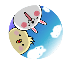 Rabbit and piyo sticker #8971686