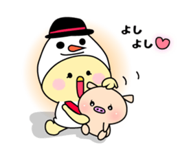 Rabbit and piyo sticker #8971688