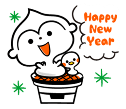 Monkey of the New Year's holiday sticker #8971749
