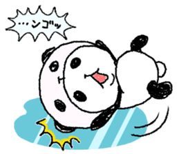 Panda in panda (winter version) sticker #8972553