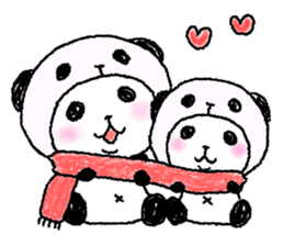 Panda in panda (winter version) sticker #8972554