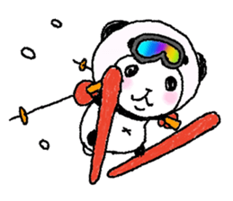 Panda in panda (winter version) sticker #8972557