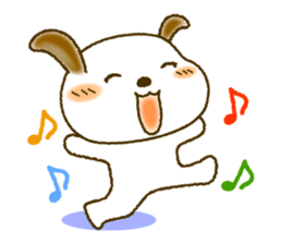 Daily Message of White dog "Fu-chan" sticker #8972819
