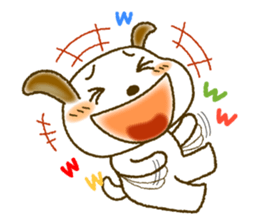 Daily Message of White dog "Fu-chan" sticker #8972851