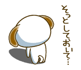 Daily Message of White dog "Fu-chan" sticker #8972855