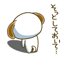 Daily Message of White dog "Fu-chan" sticker #8972855