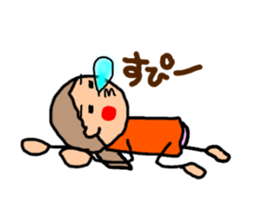 ORANGE chan and BROWN kun3 sticker #8973427