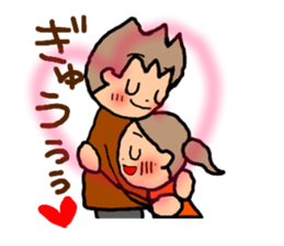 ORANGE chan and BROWN kun3 sticker #8973429