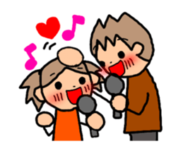 ORANGE chan and BROWN kun3 sticker #8973437