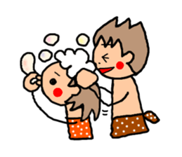 ORANGE chan and BROWN kun3 sticker #8973444