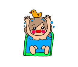 ORANGE chan and BROWN kun3 sticker #8973446