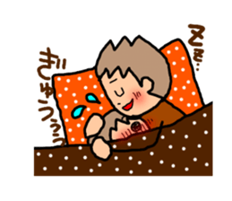 ORANGE chan and BROWN kun3 sticker #8973453