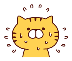 Convenient and cute tiger cat sticker #8976559