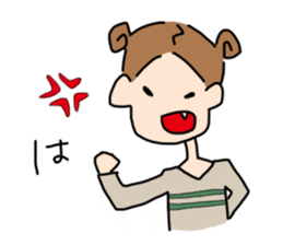 cute hair girl sticker #8976578