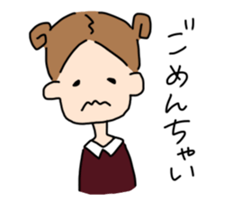 cute hair girl sticker #8976579