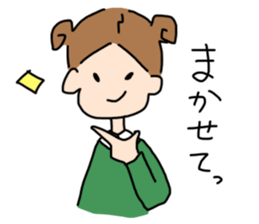 cute hair girl sticker #8976580