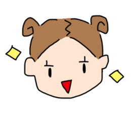 cute hair girl sticker #8976581