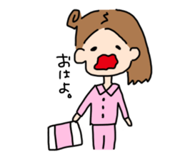 cute hair girl sticker #8976582