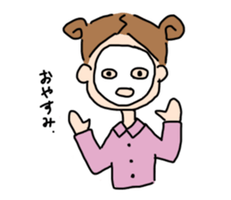 cute hair girl sticker #8976583