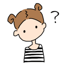 cute hair girl sticker #8976584