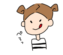 cute hair girl sticker #8976587