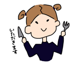 cute hair girl sticker #8976590