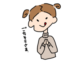 cute hair girl sticker #8976591