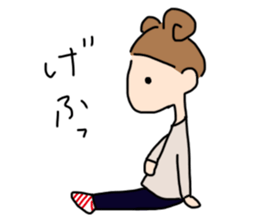 cute hair girl sticker #8976592