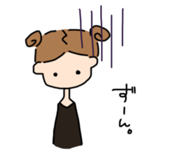 cute hair girl sticker #8976594