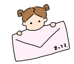 cute hair girl sticker #8976602